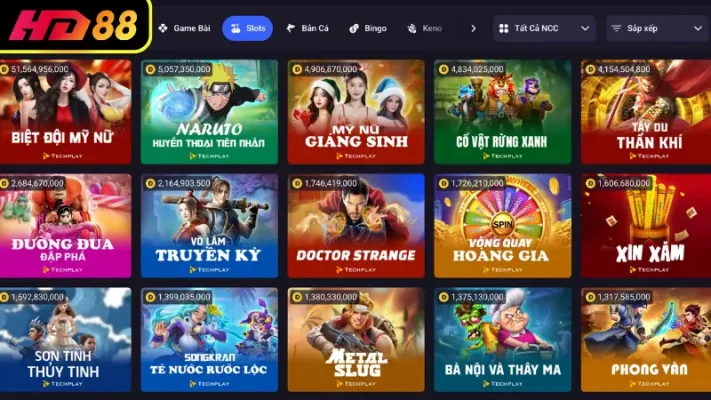 Slot game cực hot với kho nổ hũ siêu khủng tại HD88
