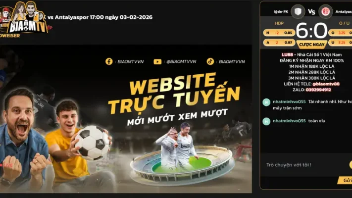 Biaomtv – Website xem bóng đá live được tin dùng rộng rãi năm 2026